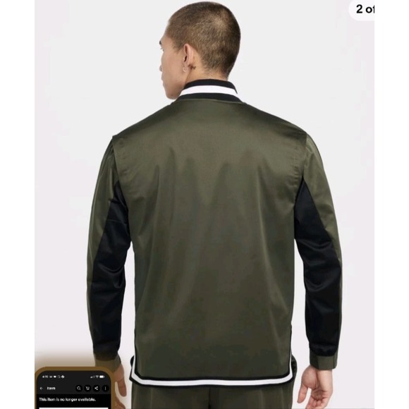 New NIKE Men's Golf Club Dri Fit Full Zip Loose Fit Jacket Black Olive‎ XL - Picture 6 of 16